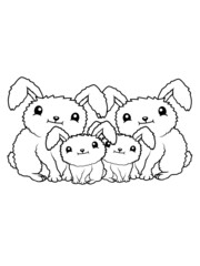 Hasen Familie Kinder 