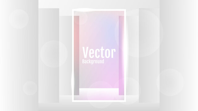 Vector white wallpaper. Pink and violet geometric template. Design for poster, wallpaper, banner, background. 
