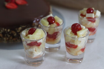 Cheese cherry pineapple. An easy to assemble starter dish.