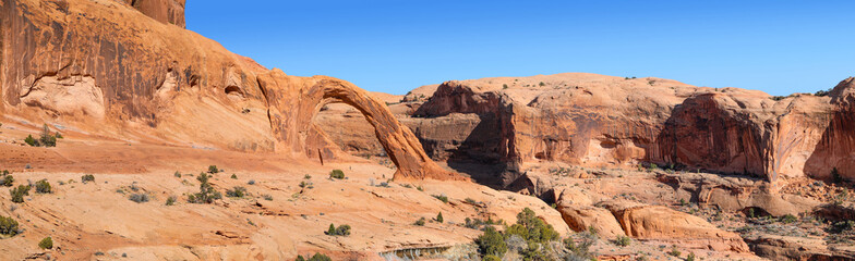 Panoramic view of Corona Arch and the stunning surrounding landscape