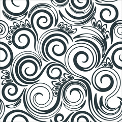 Vector seamless abstract pattern with spiral element