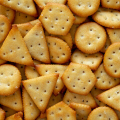 Homemade Salty Crackers Background
