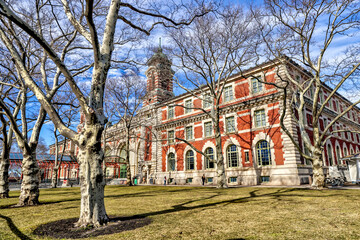Exteriors of Ellis Island Immigration Museum in New York
