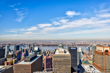 Fototapeta na wymiar Aerial views of New York city skyline and central park