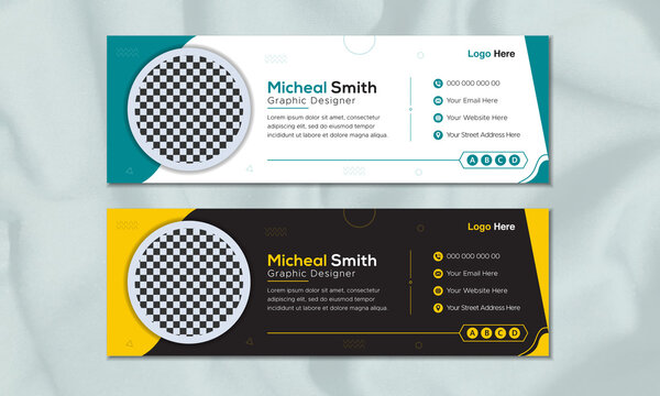 Corporate and clean email signature design template