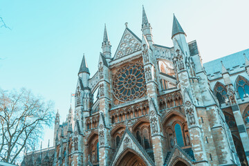Westminster Abbey, London UK - obrazy, fototapety, plakaty