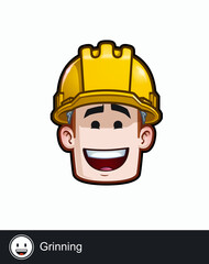 Construction Worker - Expressions - Positive n Smiling - Grinning