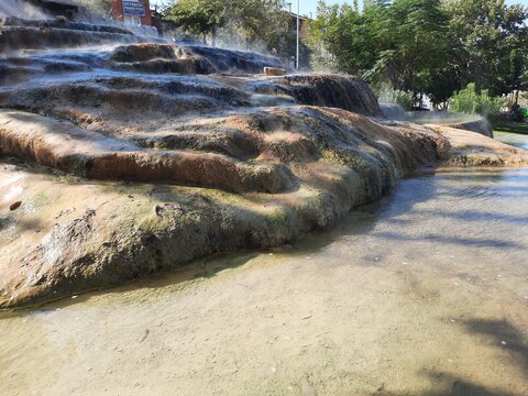 The red springs of Karahayit are a separate spring water with a unique combination of minerals that has caused this water to flow out red, leaving behind the rust-colored travertine, Denizli