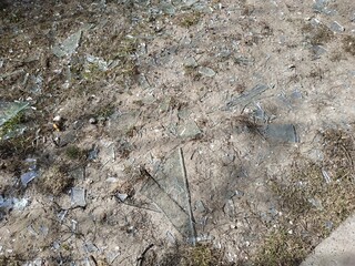 Darnitsky district, Kyiv city, Ukraine, March 19, 2022. After the explosion of a Russian rocket, houses were damaged, windows were broken.