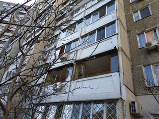 Darnytskyi district, Kyiv city, Ukraine, March 19, 2022. Russian war in Ukraine. After the...
