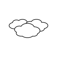 Clouds icon. Vector. Line style.