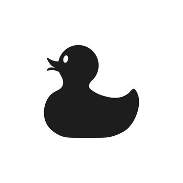 Rubber duck icon. Vector. Flat design.