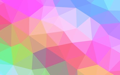 Light Multicolor, Rainbow vector low poly layout.