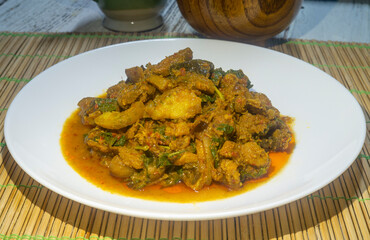 Spicy stir-fried wild boar.