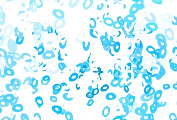 Light Blue, Yellow vector background with bubbles.