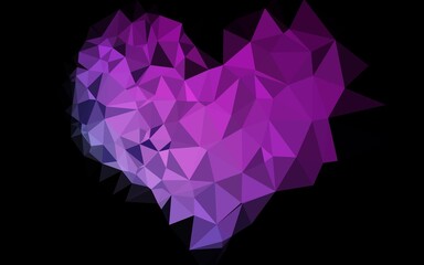 Dark Pink, Blue vector abstract polygonal layout.