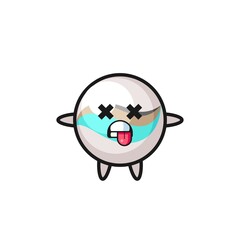character of the cute marble toy with dead pose