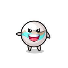 marble toy cartoon with very excited pose