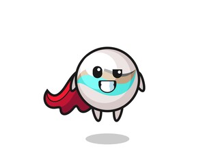 the cute marble toy character as a flying superhero