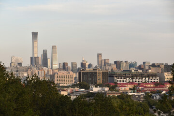 Fototapeta na wymiar Beijing city skyline at sunset
