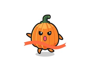 cute pumpkin illustration is reaching the finish