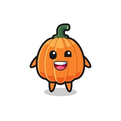 illustration of an pumpkin character with awkward poses