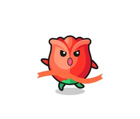 cute rose illustration is reaching the finish