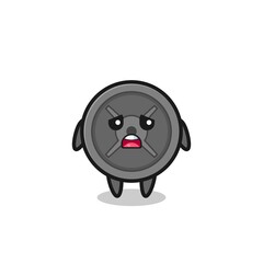 disappointed expression of the barbell plate cartoon