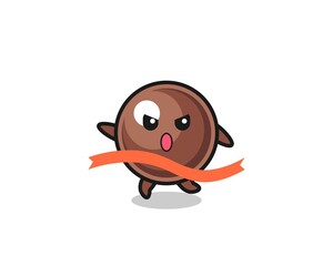 cute tapioca pearl illustration is reaching the finish