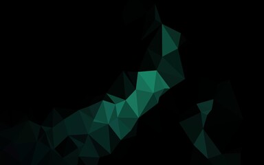 Light Green vector polygon abstract backdrop.