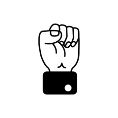 Isolated hand cartoon outline icon doing a gesture Vector illustration