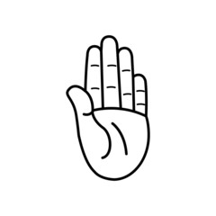 Obraz premium Isolated hand cartoon outline icon doing a gesture Vector illustration