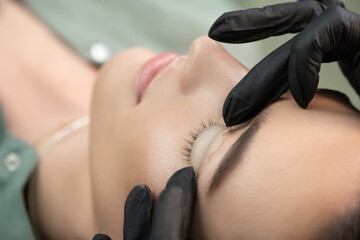 Master fits white curl for lashes. Eyelash Care Treatment: eyelash lifting and curling, lash...