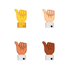 Set of different hand icons doing gestures Vector illustration