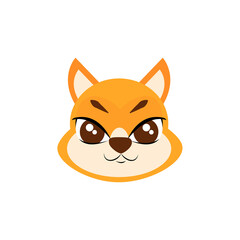 Isolated cute dog avatar Zodiac sign Vector illustration