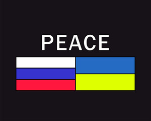 Fototapeta na wymiar Stop war in Ukraine. No war concept., conflict between Ukraine and Russia. Vector illustration