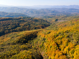 Fototapeta premium Autumn Landscape of Erul mountain near Kamenititsa peak, Bulgaria