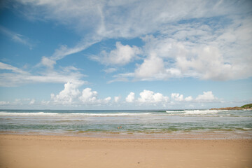 Fototapeta na wymiar Beautiful beach day in summer, Coffs Harbour Australia