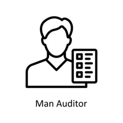 Man Auditor Vector Outline icons for your digital or print projects.