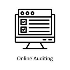 Online Auditing Vector Outline icons for your digital or print projects.