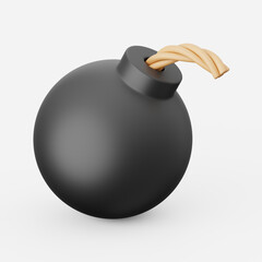 Cartoon bomb. 3d render.