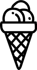 Fototapeta na wymiar ice cream cone