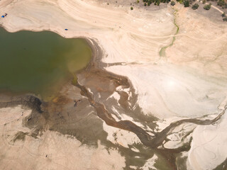 Aerial view of Domlyan Reservoir, Bulgaria
