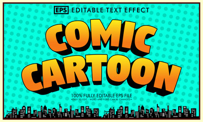 Obraz premium Editable text effect in comic style