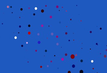 Fototapeta premium Light Blue, Red vector backdrop with dots.