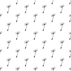Vector surface design. Colored seamless pattern with doodle flowers. Nature eco concept. Petals, stems, leaves. Hand drawn background. For printing on fabric and paper. Backdrop for cards invitations.