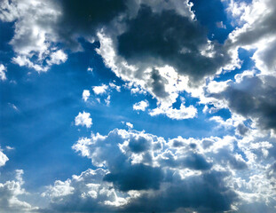 blue sky with clouds
