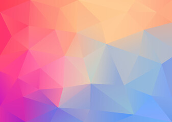 Obraz premium Abstract Low Poly Red Pink Yellow Orange Blue Background