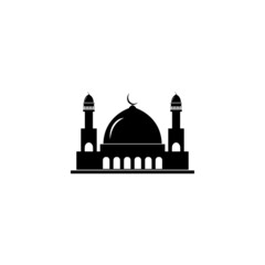 mosque icon logo illustration