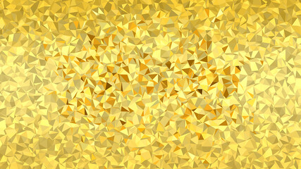 Abstract textural geometric polygonal gold background.